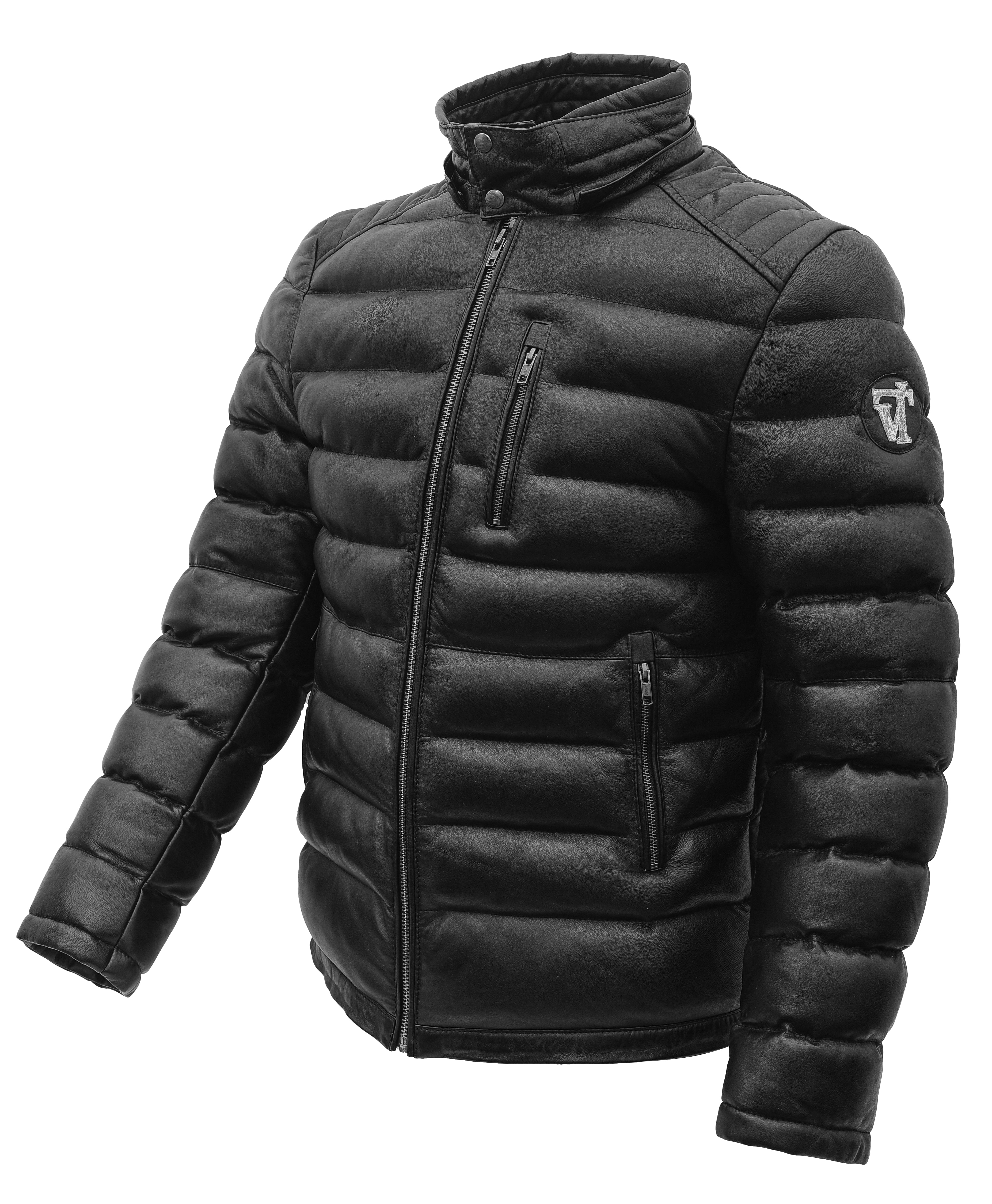 Style 36882 – Black Shearling Wax Bubble Jacket